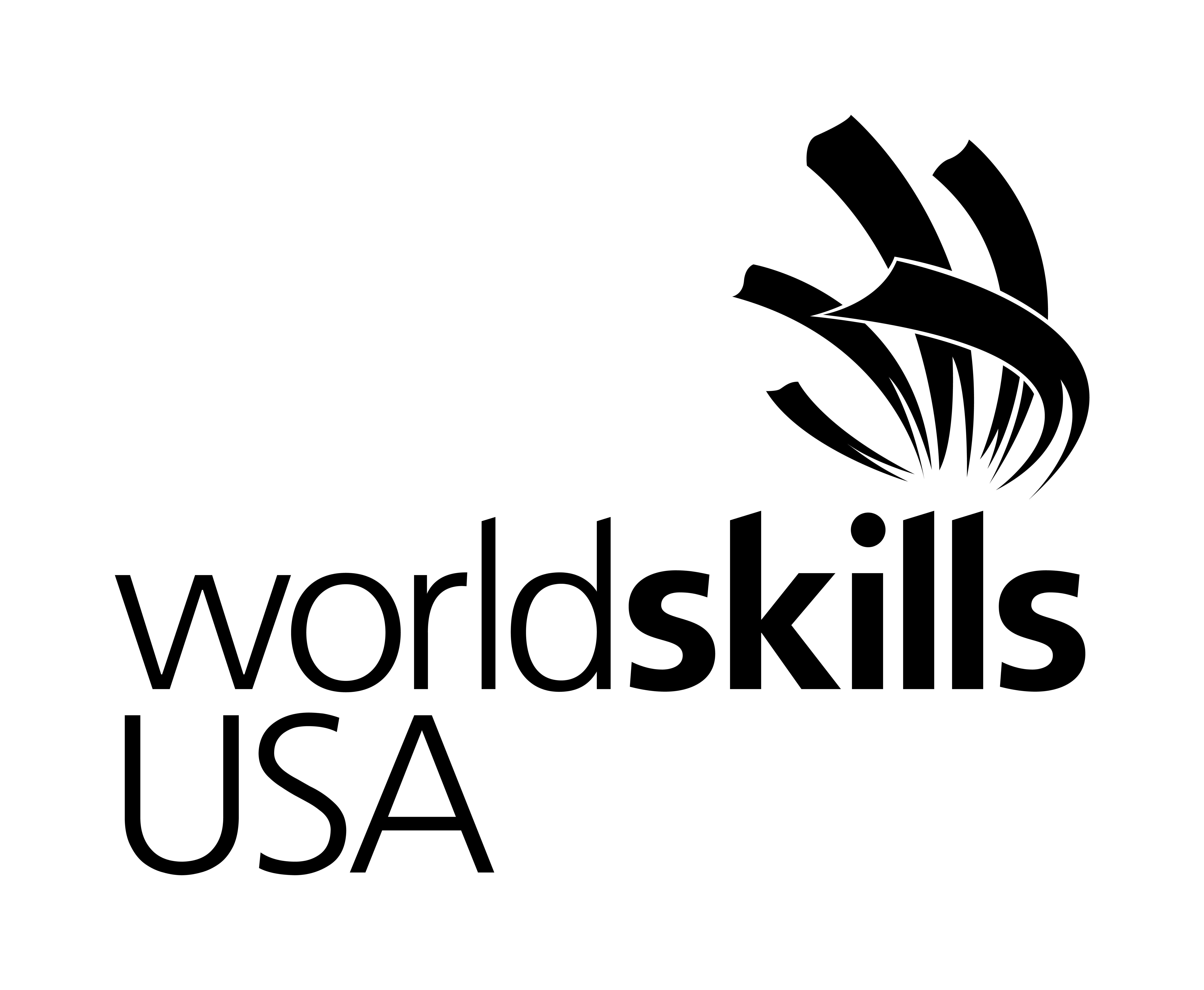 WorldSkills USA logo. Black